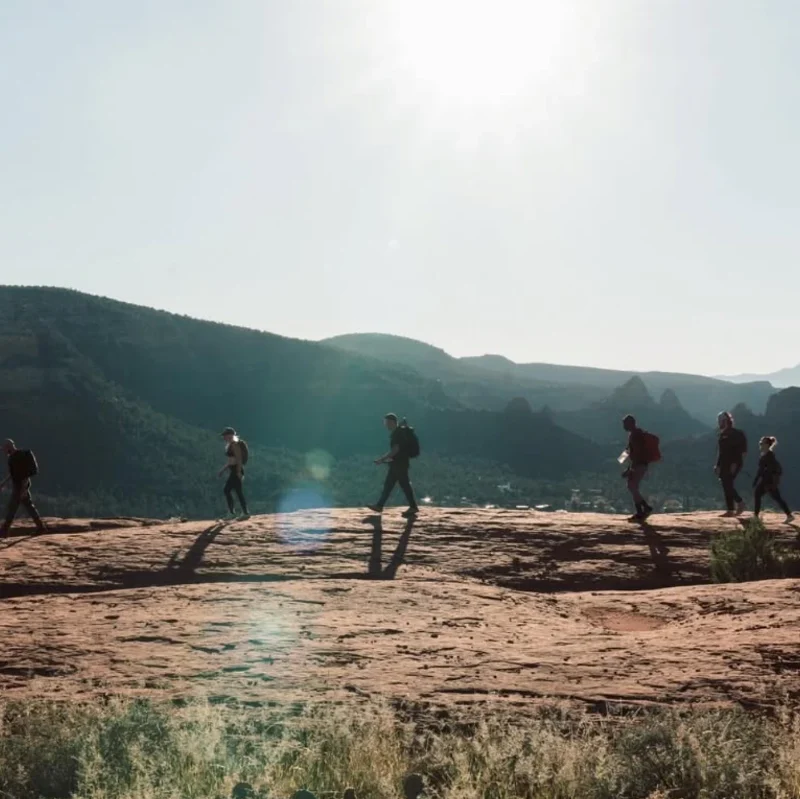 Hiking the red rock above Sedona