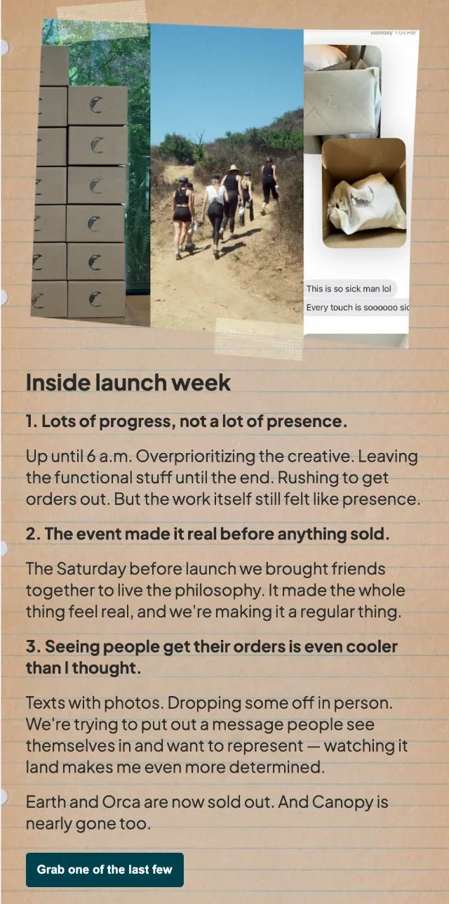A Carbn Project email: Inside launch week