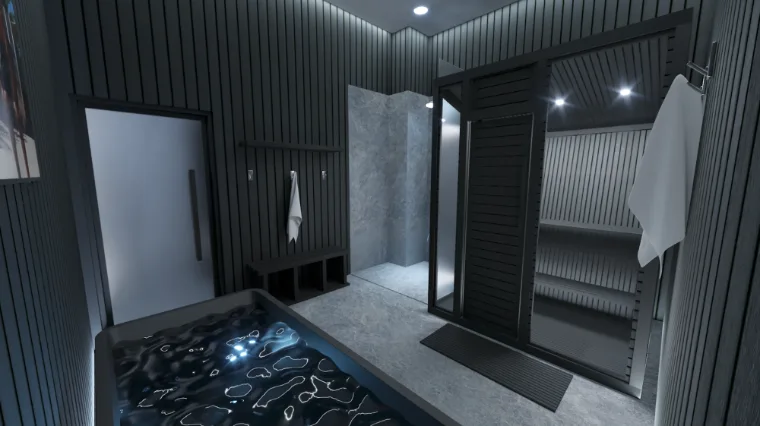 XPT Studio: the cold plunge and sauna